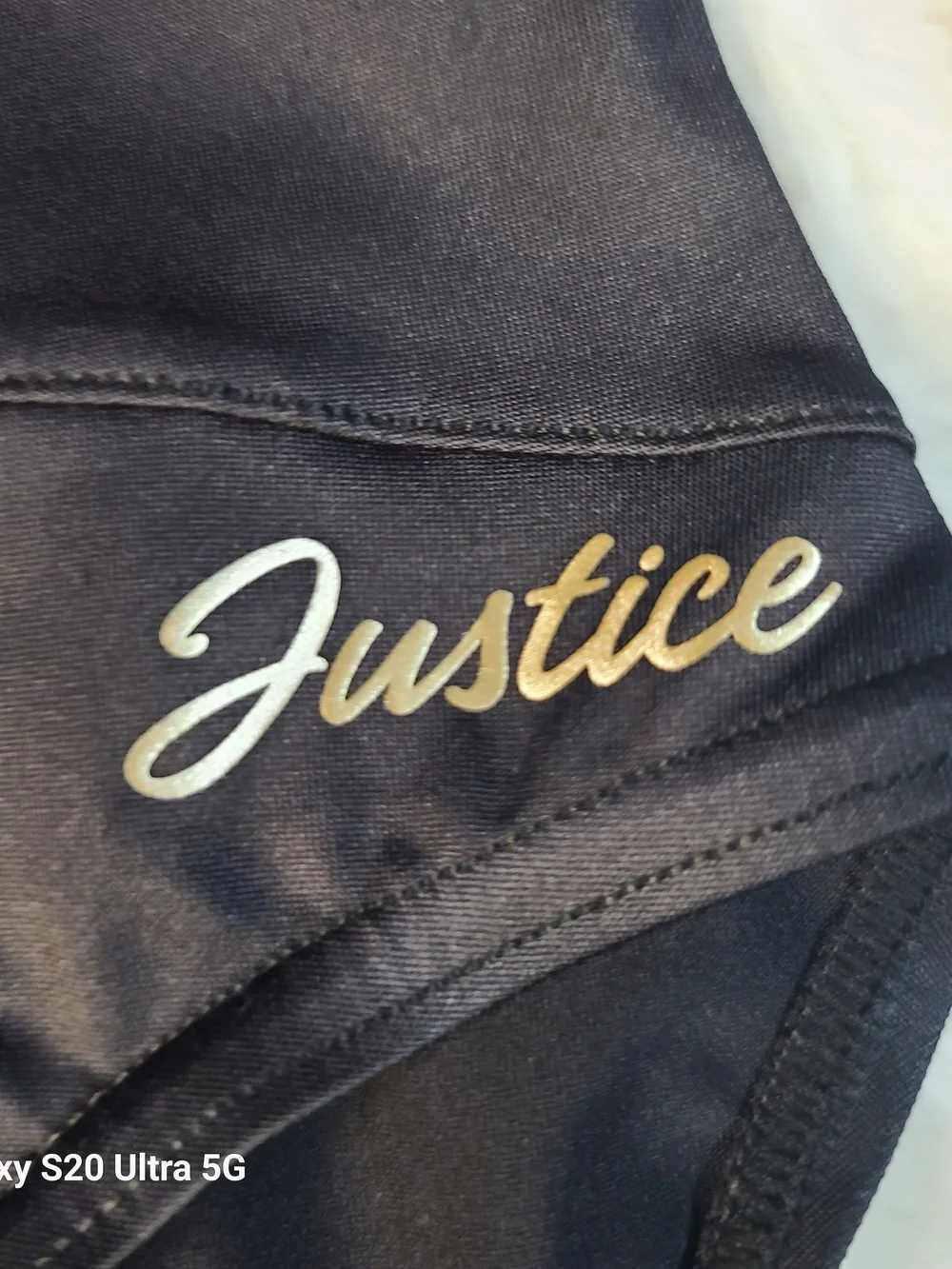 Justice Black Rhinestone Dance Leotard